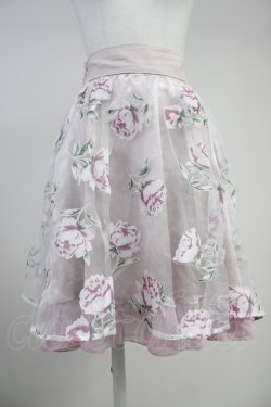 画像1: axes femme / 薔薇プリントスカート  ピンク T-25-10-19-040-AX-SK-SA-ZT
