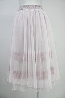 画像2: axes femme / リボン付きレーシーチュールスカート  ピンク T-25-10-19-041-AX-SK-SA-ZT