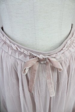 画像4: axes femme / リボン付きレーシーチュールスカート  ピンク T-25-10-19-041-AX-SK-SA-ZT