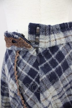 画像5: axes femme / チェックスカート  ネイビーＸブラウン T-25-10-19-042-AX-SK-SA-ZT