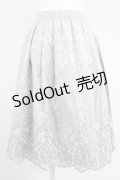 axes femme / ジャガード裾レーススカート M グレー T-25-10-19-044-AX-SK-SA-ZI