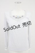 axes femme / ビジューガーデンインナープルオーバー  ブルー T-25-10-19-005-AX-TO-SA-ZT
