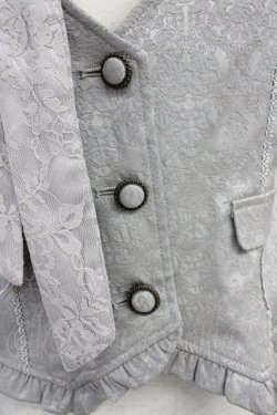 画像3: axes femme / ジャカードショートベスト M グレー T-25-10-19-045-AX-TO-SA-ZT