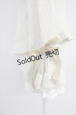 画像4: axes femme / 袖レースラメニットプルオーバー  アイボリー T-25-10-19-008-AX-TO-SA-ZI