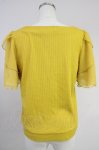 画像2: axes femme / チュール×ブーケ刺繍プルオーバー  イエロー T-25-10-19-009-AX-TO-SA-ZI (2)