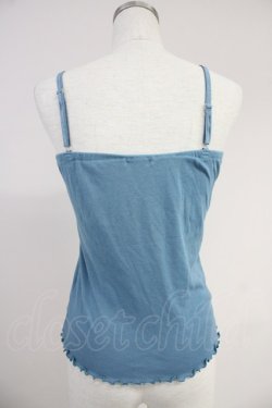 画像2: axes femme / フラワーレース巻き薔薇キャミトップス  サックスＸ白 T-25-10-19-011-AX-TO-SA-ZT