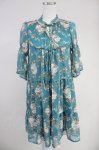 画像1: axes femme / 花柄シフォンチュニック  グリーン T-25-10-19-012-AX-TO-SA-ZI (1)