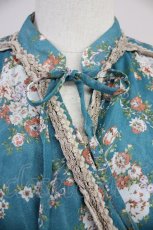 画像3: axes femme / 花柄シフォンチュニック  グリーン T-25-10-19-012-AX-TO-SA-ZI (3)