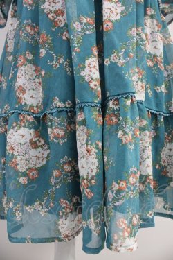 画像4: axes femme / 花柄シフォンチュニック  グリーン T-25-10-19-012-AX-TO-SA-ZT