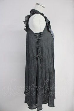 画像3: axes femme / モチーフレース使い楊柳チュニック  グレー T-25-10-19-013-AX-TO-SA-ZT