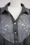 画像4: axes femme / モチーフレース使い楊柳チュニック  グレー T-25-10-19-013-AX-TO-SA-ZI (4)