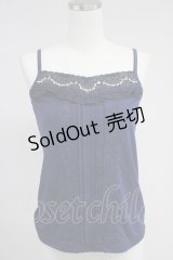 axes femme / ストーンパール配色キャミソール  ネイビー T-25-10-19-016-AX-TO-SA-ZI