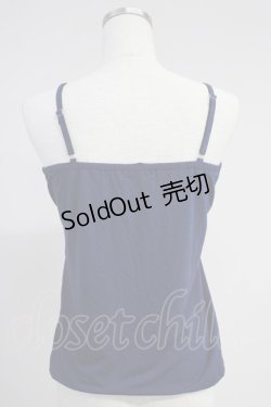 画像2: axes femme / ストーンパール配色キャミソール  ネイビー T-25-10-19-016-AX-TO-SA-ZI