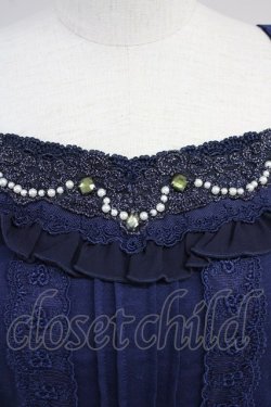 画像3: axes femme / ストーンパール配色キャミソール  ネイビー T-25-10-19-016-AX-TO-SA-ZT