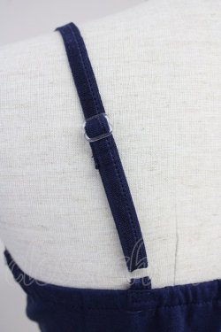 画像4: axes femme / ストーンパール配色キャミソール  ネイビー T-25-10-19-016-AX-TO-SA-ZT