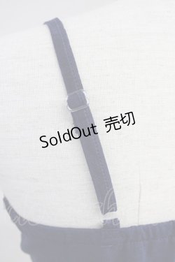 画像4: axes femme / ストーンパール配色キャミソール  ネイビー T-25-10-19-016-AX-TO-SA-ZI