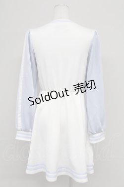 画像2: Jamie エーエヌケー / 龍刺繍タッセルジャージワンピース  サックスX白 T-25-10-24-020-LO-OP-SA-ZT