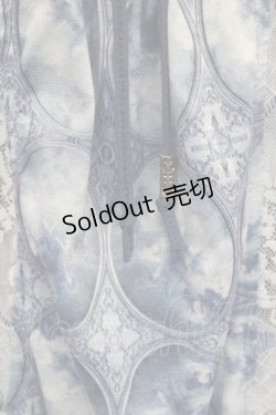 画像5: OZZ ANGELO / 天使窓風プリント半袖チュニック  青 T-25-10-24-021-OO-TO-SA-ZT410