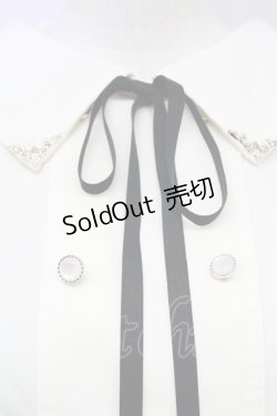 画像4: axes femme / リボン付ダブルボタンブラウス  キナリ T-25-10-24-003-AX-BL-SA-ZT389