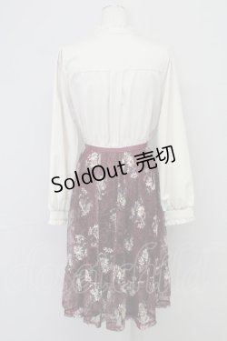 画像2: axes femme / マーガレット柄ハイネックワンピース  ワイン T-25-10-24-022-AX-OP-SA-ZT413