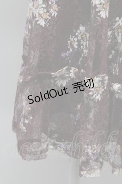 画像4: axes femme / マーガレット柄ハイネックワンピース  ワイン T-25-10-24-022-AX-OP-SA-ZT413