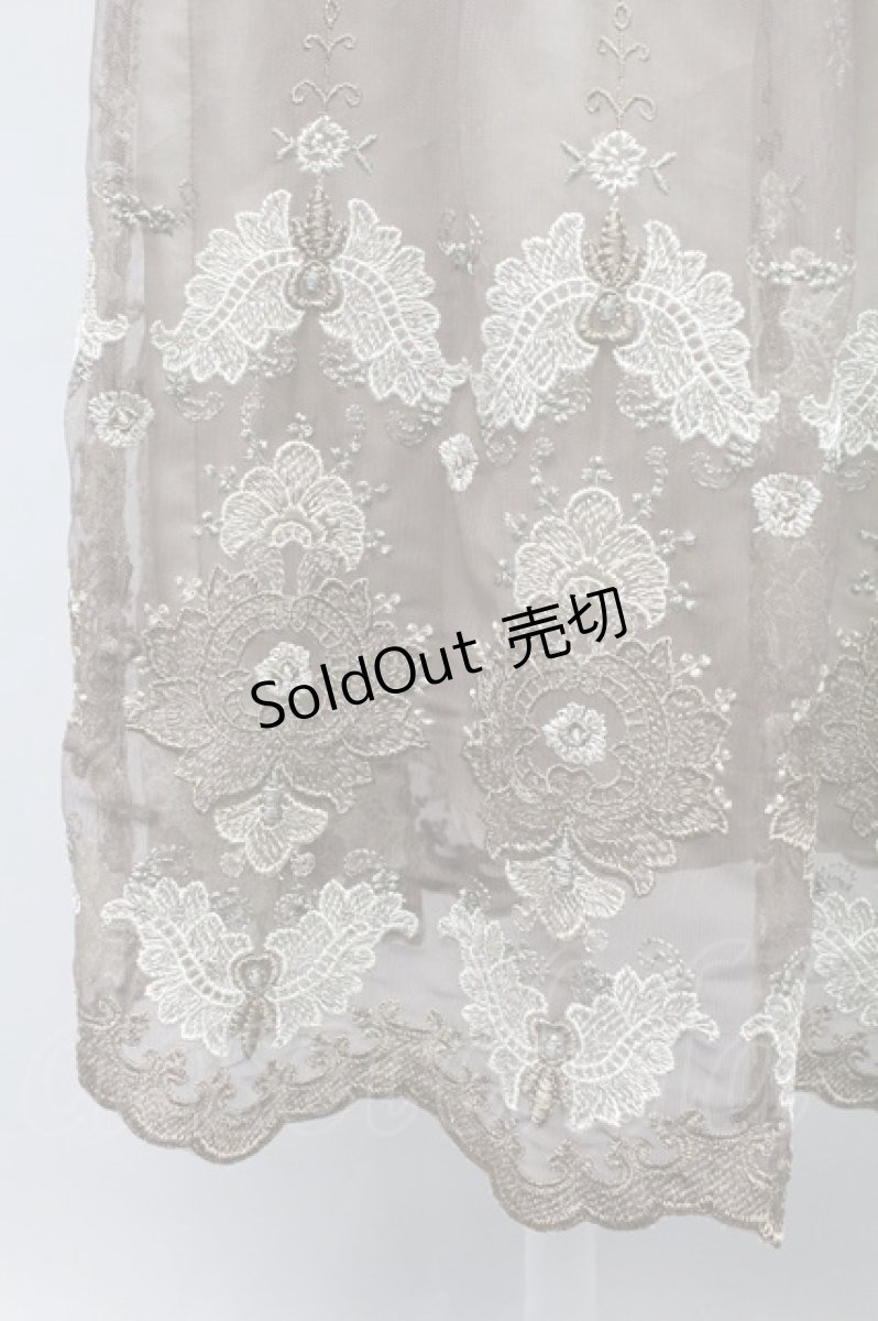 画像3: 【SALE】axes femme / グラデチュール刺繍スカート M キャメル T-25-10-24-026-AX-SK-SA-ZT413 (3)