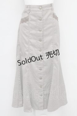 画像1: axes femme / センターボタンマーメイドスカート M チャ T-25-10-24-027-AX-PA-SA-ZT411