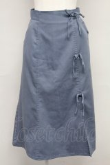 axes femme POETIQUE / スリットデザインタイトスカート M ブルー T-25-10-24-028-AX-SK-SA-ZT411