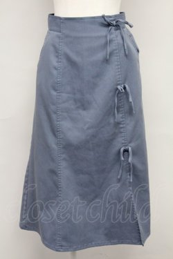 画像1: axes femme POETIQUE / スリットデザインタイトスカート M ブルー T-25-10-24-028-AX-SK-SA-ZT