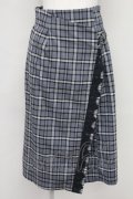 axes femme / サイドプリーツナロースカート  グレー T-25-10-24-029-AX-SK-SA-ZT