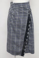 axes femme / サイドプリーツナロースカート  グレー T-25-10-24-029-AX-SK-SA-ZT411