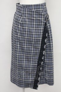 axes femme / サイドプリーツナロースカート  グレー T-25-10-24-029-AX-SK-SA-ZT411