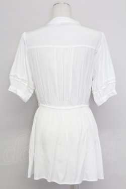画像2: axes femme / チャイナボタン×刺繍チュニ M シロ T-25-10-24-004-AX-OP-SA-ZT