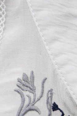 画像6: axes femme / チャイナボタン×刺繍チュニ M シロ T-25-10-24-004-AX-OP-SA-ZT