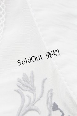 画像6: axes femme / チャイナボタン×刺繍チュニ M シロ T-25-10-24-004-AX-OP-SA-ZT389