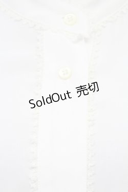 画像4: 【SALE】MIHO MATSUDA / 立ち襟シフォンロングブラウス L 白 T-25-10-24-005-GO-BL-SA-ZT389