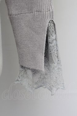 画像5: axes femme / ローズ刺繍オフショルニット  ラベンダー T-25-10-24-006-AX-TO-SA-ZT
