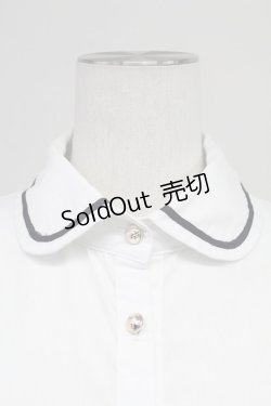 画像3: Blue rouge / ライン襟半袖ブラウス  白Ｘ黒 T-25-10-24-001-CA-BL-SA-ZT389