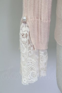 画像4: axes femme / ロゴ刺繍入オフショルニット  ピンク T-25-10-24-008-AX-TO-SA-ZT