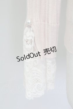 画像4: axes femme / ロゴ刺繍入オフショルニット  ピンク T-25-10-24-008-AX-TO-SA-ZT389