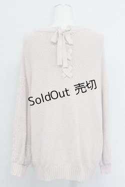 画像2: axes femme POETIQUE / 編み上げデザインニット M ピンク T-25-10-24-009-AX-TO-SA-ZT410