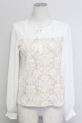 axes femme / オーナメントジャカードプルオーバー  ベージュ T-25-10-24-002-AX-TO-SA-ZT