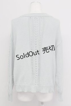 画像2: axes femme / 透かし柄ニットカーディガン  ミント T-25-10-24-011-AX-TO-SA-ZT