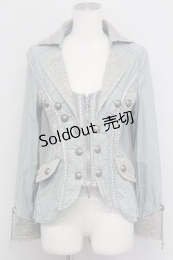 画像1: OZZ ANGELO / ナポレオン風ダブルZIPジャケット  グリーン T-25-10-24-012-OO-JA-SA-ZT410