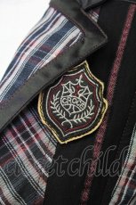 画像4: Ozz Croce / エンブレムチェックショートジャケット  ネイビーＸ赤チェック T-25-10-24-015-OO-JA-SA-ZT410 (4)