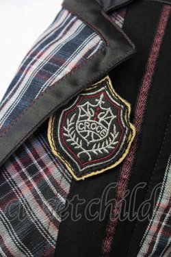 画像4: Ozz Croce / エンブレムチェックショートジャケット  ネイビーX赤チェック T-25-10-24-015-OO-JA-SA-ZT