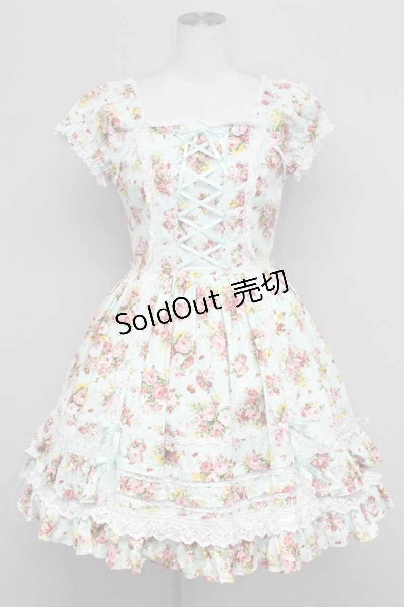 画像1: Angelic Pretty / フラワーブーケワンピース  サックス T-25-10-24-017-AP-OP-SA-ZT (1)