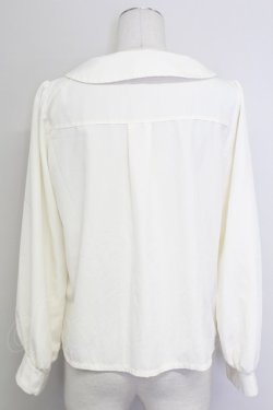 画像2: axes femme / リボン付ダブルボタンブラウス  キナリ T-25-10-24-003-AX-BL-SA-ZT