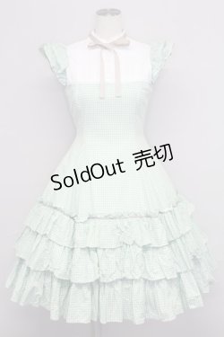 画像1: Victorian maiden / ドロシードールワンピース  ミントチェック T-25-10-24-019-CL-OP-SA-ZT