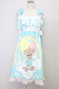 Nile Perch / 雲の上テディベアリボンジャンパースカート  青 T-25-10-25-019-LO-OP-SA-ZT